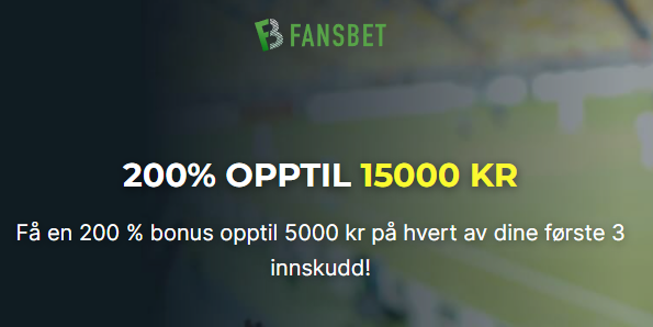 Fansbet oddsbonus 2022 på 15.000 kr